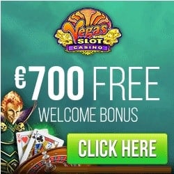 Vegas Slot Casino 100 free spins + 200% up to €700 free bonus