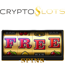 CryptoSlots Casino free spins bonus banner 250x250