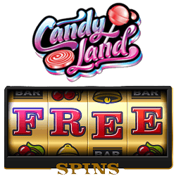 Candyland Casino free spins bonus banner 250x250
