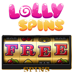 Lolly Spins Casino free spins bonus code promo banner