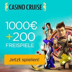 CasinoCruise.com 200 freispiele und €1.000 Willkommensbonus