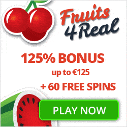 Fruits4Real Casino 100 Freispiele und €375 Einzahlungsbonus