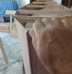 video shows that the partly build stitch and glue canoe is too floppy. Is this a problem?