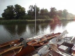 viola 14 sailing canoe with different more sailing dinghy oriented boats in the dorestad RAID - storer boat plans