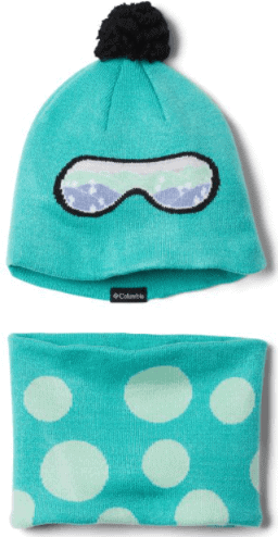 Columbia's fleece hat and neck warmer will keep toddlers warm on hikes where they're mostly being carried.