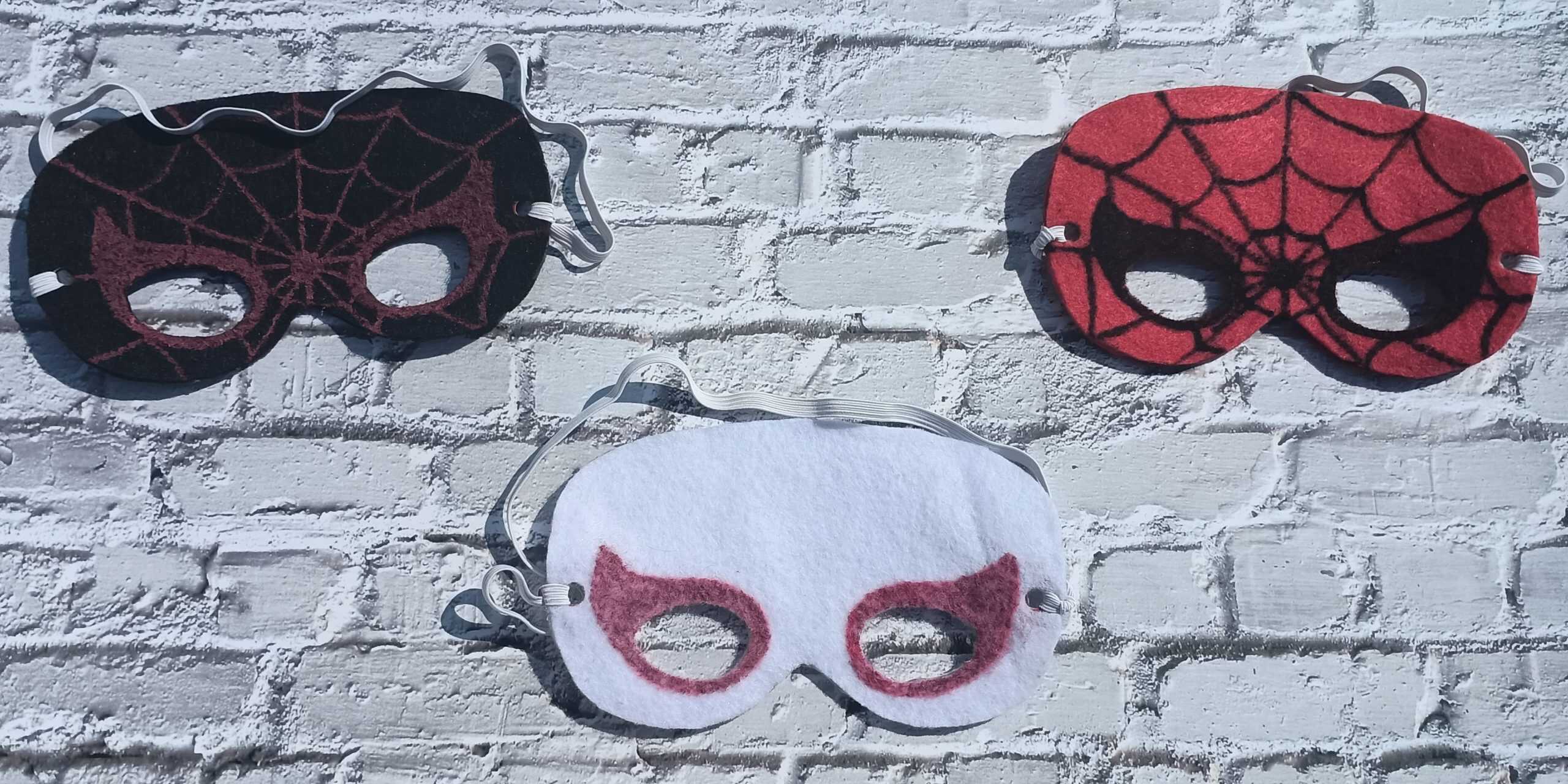 No-Sew Spidey and Friends Felt Masks (Free Pattern)