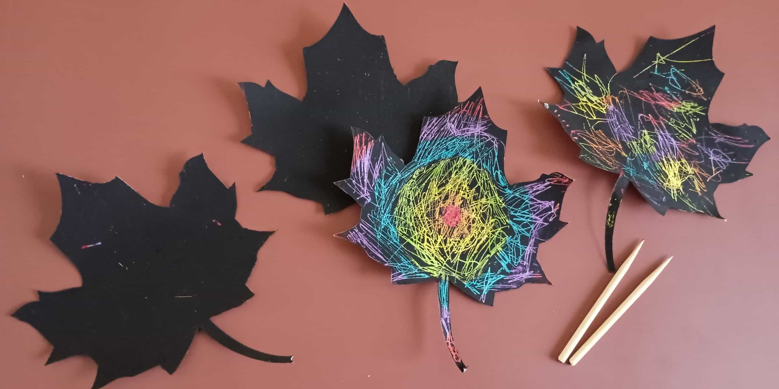 DIY Scratch Art Paper: A Simple Fall Craft