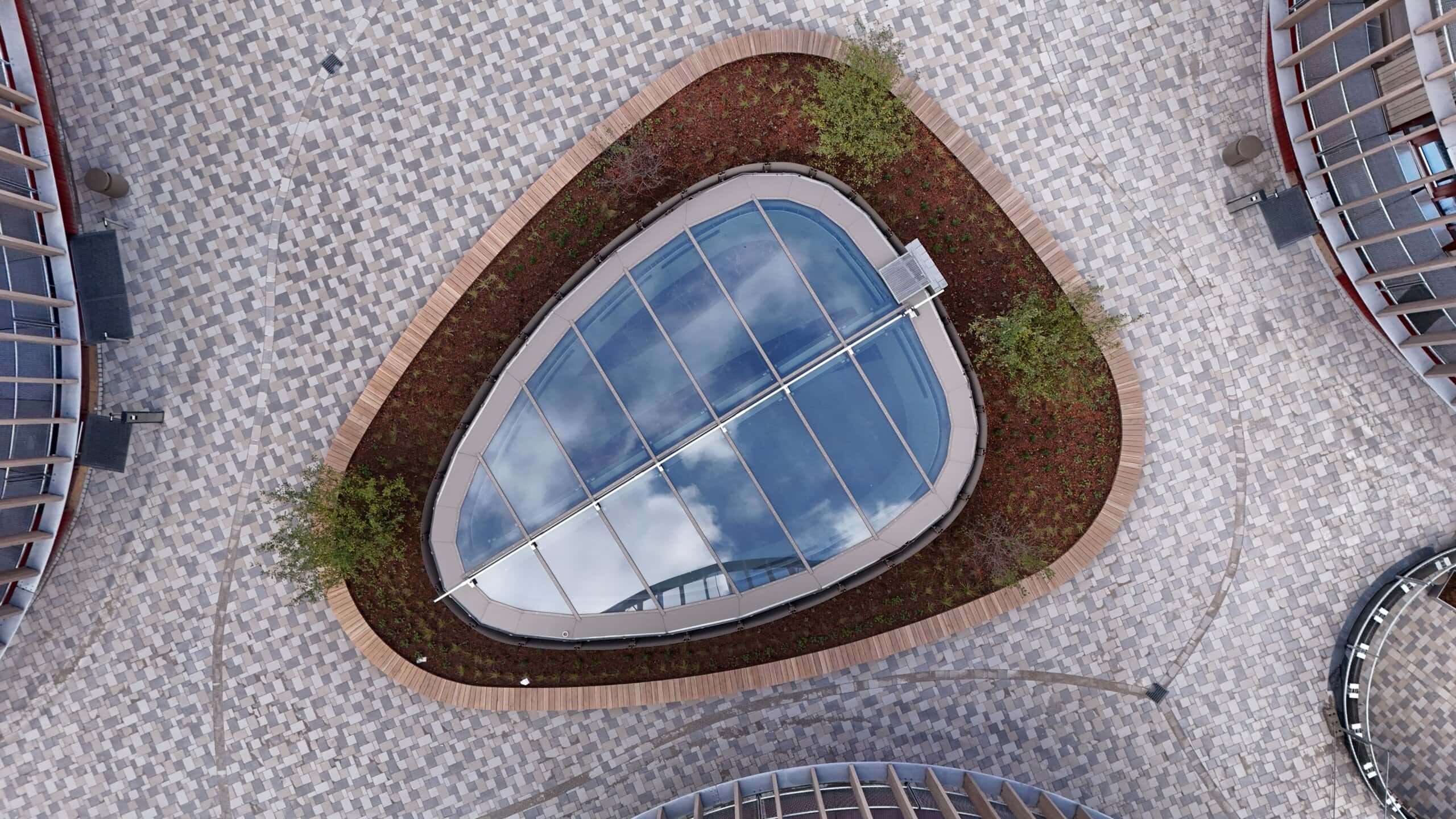Bild: Neubau des Wilhelm-Hausenstein-Gymnasium Foto: ver.de landschaftsarchitektur