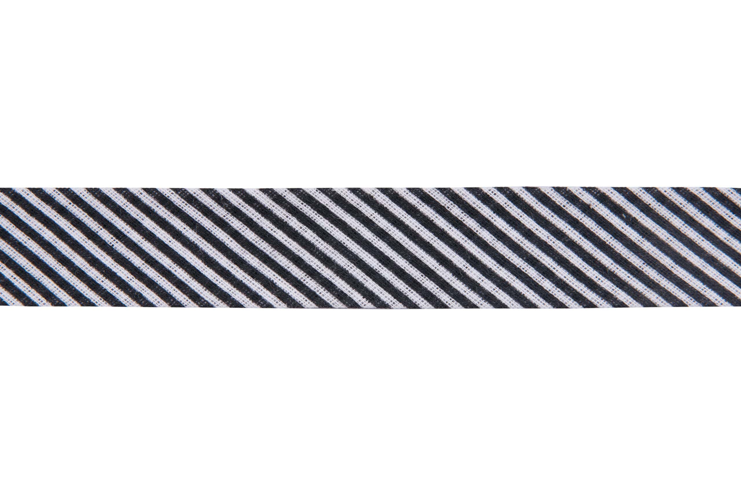 Black Stripes 100% Cotton - 20mm - sold by the metre