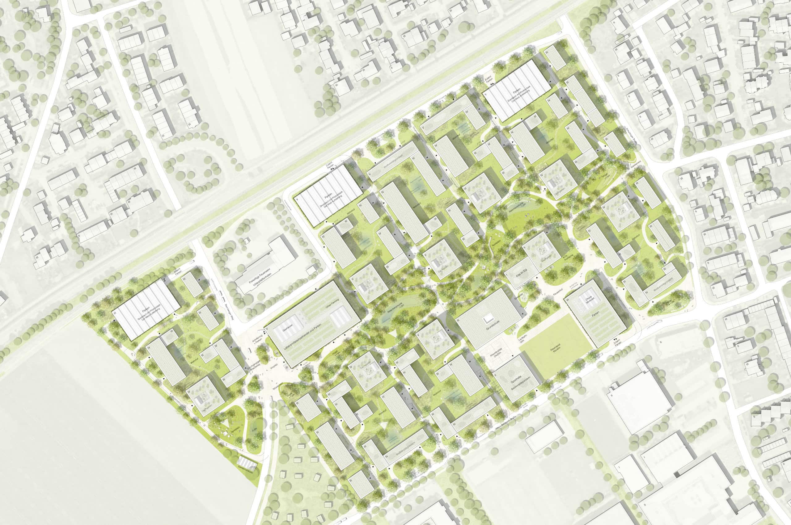 Bild: Lageplan Wettbewerb Kreuzlinger Feld, © ver.de