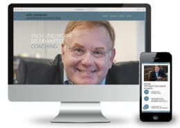 Webdesign für Axel Wessling Leadership Consulting, Ansicht Monitor und Smartphone