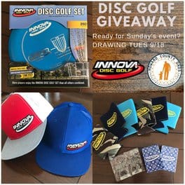 Innova Disc Golf Giveaway items for Howard County Dads