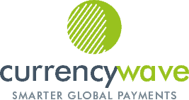 currency wave logo. smarter global payments.