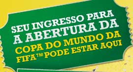 PROMOÇÃO CENTAURO BEM VINDO AOS INGRESSOS DA ABERTURA COPA DO MUNDO DA FIFA 2014