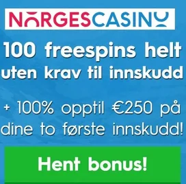Norges Casino 100 free spins ingen innskudd bonus for nordmenn