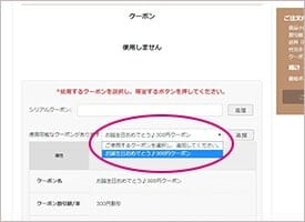 【使い方】ベアミネラルのクーポン利用方法2