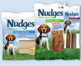 $0.75 Nudges Dog Treats Printable Coupon