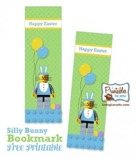 Free Lego Easter Bookmark by LivingLocurto.com