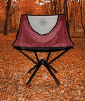Cliq camp chairs unfold easily and are the size of a water bottle when collapsed.