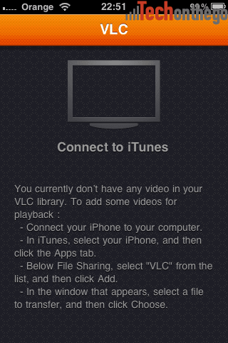 vlc available on iphone connect screen