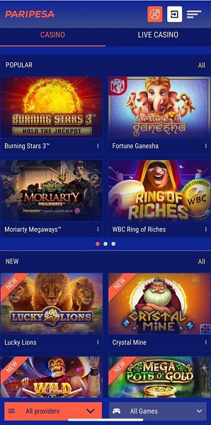 PariPesa Casino Games 