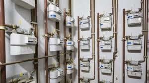 Batería de contadores de gas instalada en Molins de Rei