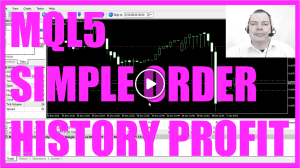 MQL5 trader tracking trading order history profits.