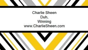 Charlie Sheen - Free Business Card Templates