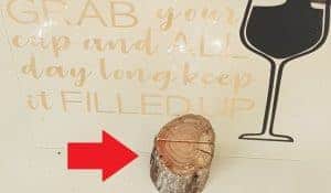 Wooden stand for Grab your glass sign for post wedding favor ideas