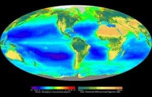 photosynthetic activity map of earth using chlorophyll