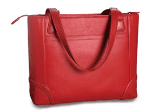 Red Leather Fortunata Tote from Levenger