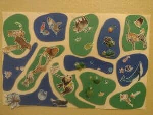 Picture of zoo-themed vacation sticker chart