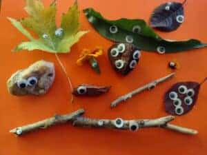 Picture of nature monsters made by a toddler