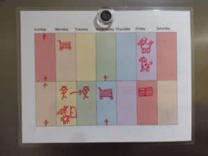 Picture of toddler calendar with pictures
