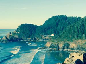 Lighthouse and keepers house Florence OR