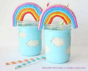 Easy Rainbow Sugar Cookies by Munchkin Munchies via LivingLocurto.com