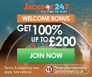 Jackpot247 Casino free spins bonus