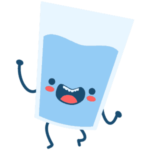 cheering water glass