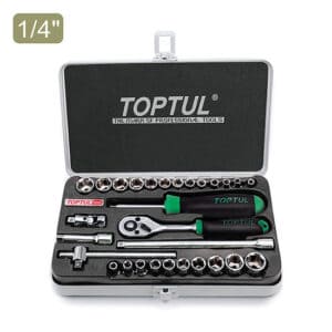 29PCS 1/4" DR. 6PT Socket Set (METRIC & SAE)