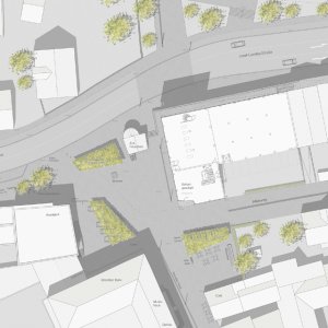 Bild: Lageplan Kemptener Tor Kaufbeuren, Plan: © ver.de landschaftsarchitektur