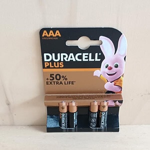 Batterie Alcaline "DURACELL" AAA Mini Stilo LR03 - 4 pezzi
