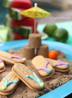 Flip Flop Cookies & Pool Party Ideas