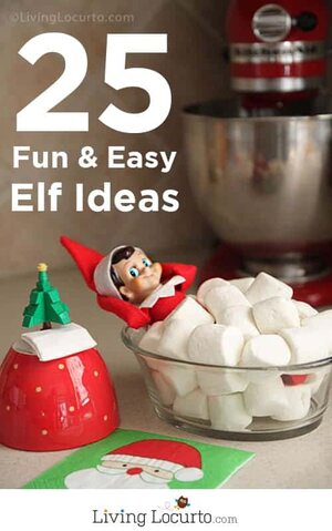 25 Elf On The Shelf Ideas! Fun DIY Ideas for Kids at Christmas. LivingLocurto.com