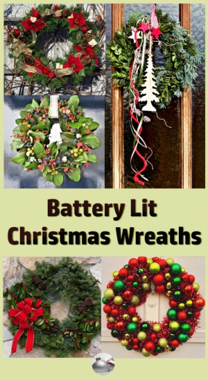 Battery Lit Christmas Wreaths