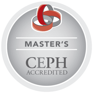 Badge that says Master's CEPH Accredited