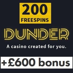Dunder Casino free bonus