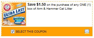 Arm and Hammer Cat Litter Coupon