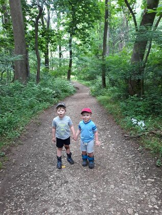 Boys at Wincopin Red Trail 