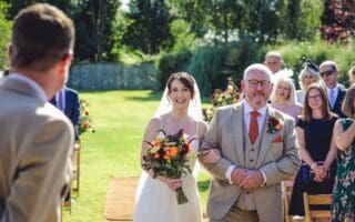 Outdoor wedding ceremony