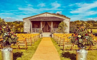 Outdoor wedding ceremony
